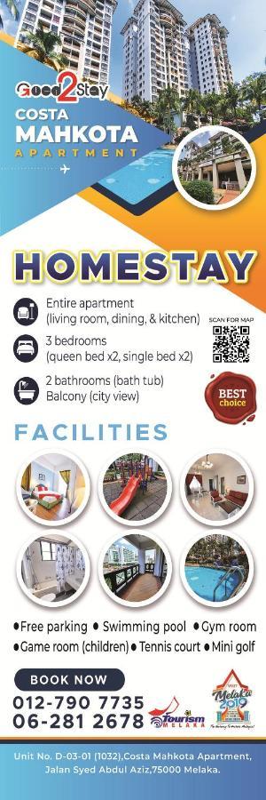 Good2Stay Apartment 6-8Pax L 3R2B L 2 Parking L Coway Water L Unifi I Swimming Pool Malacca Exterior foto
